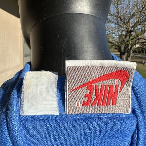 Vintage 80s Nike Mens 2XL Spell Out‎ Tri Blend Color Block Warm Up Track Jacket - Picture 6 of 6